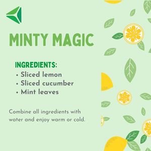 Minty magic recipe pictured with lemons.