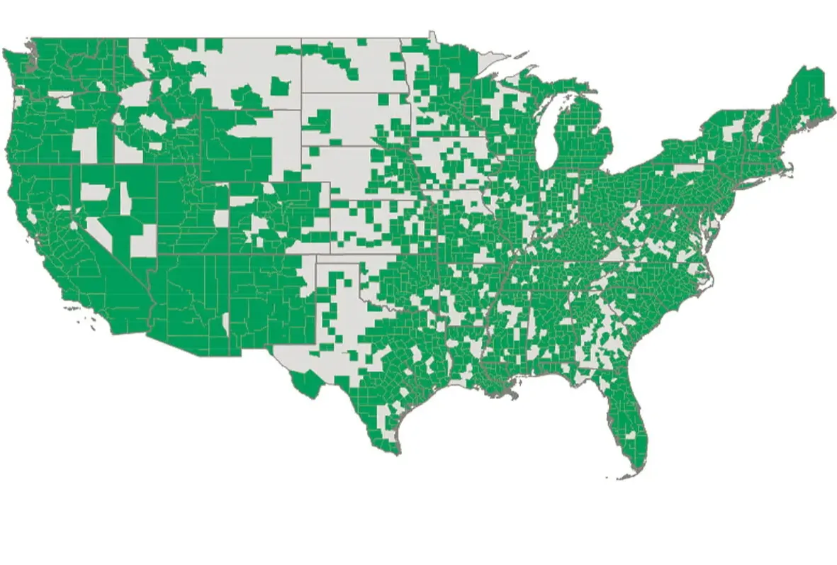 map of USA