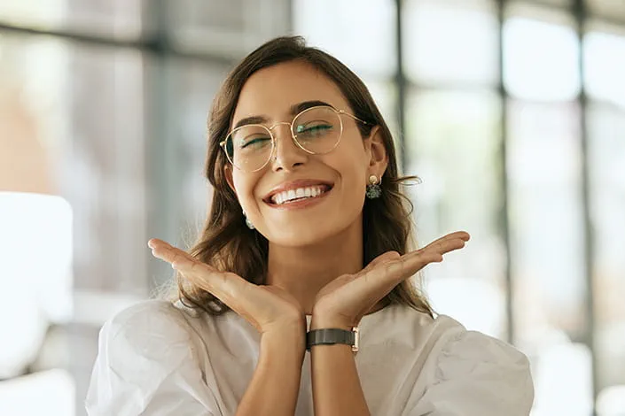 young woman smiling