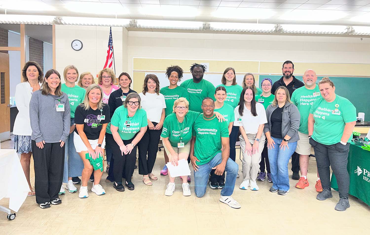 People in a group from a health fair 