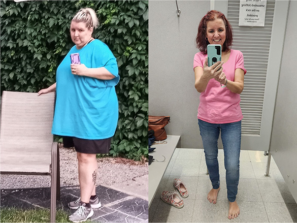 Michelle before and after weight loss